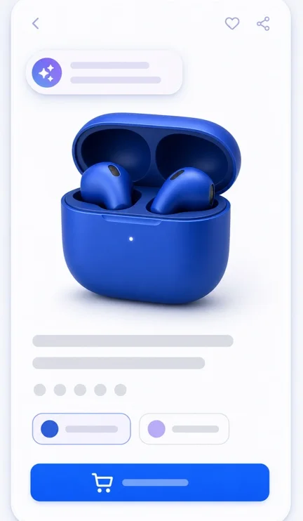 AI product recommendation and chat-to-order preview